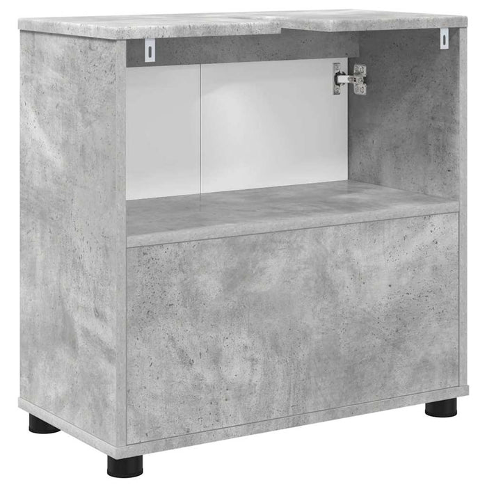Mobile per lavabo da bagno-Armadietto da bagno Grigio cemento 60 x 30 x 60 cm