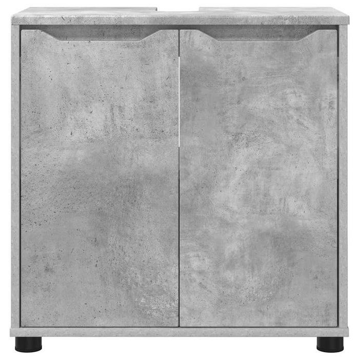 Mobile per lavabo da bagno-Armadietto da bagno Grigio cemento 60 x 30 x 60 cm