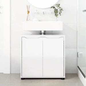 Mobile per lavabo da bagno Bianco Lucido 60 x 30 x 60 cm 888751