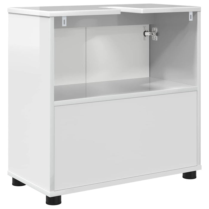 Mobile per lavabo da bagno Bianco Lucido 60 x 30 x 60 cm 888751