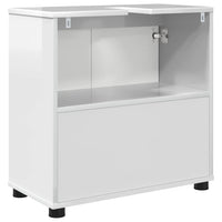 Mobile per lavabo da bagno-Armadietto da bagno Bianco Lucido 60 x 30 x 60 cm
