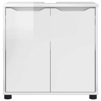 Mobile per lavabo da bagno-Armadietto da bagno Bianco Lucido 60 x 30 x 60 cm