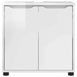 Mobile per lavabo da bagno-Armadietto da bagno Bianco Lucido 60 x 30 x 60 cm