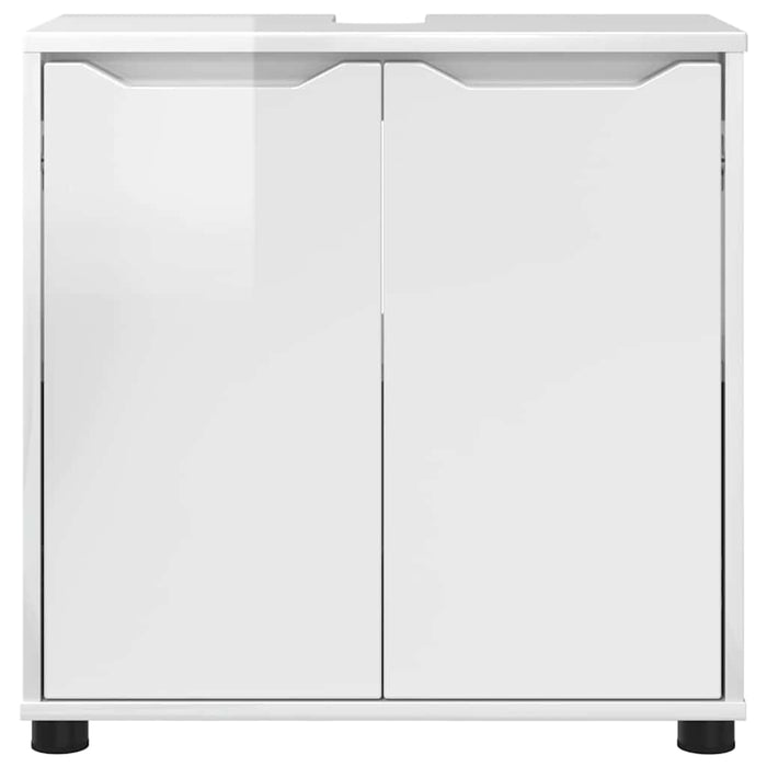 Mobile per lavabo da bagno-Armadietto da bagno Bianco Lucido 60 x 30 x 60 cm