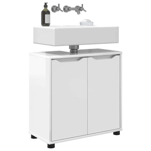 Mobile per lavabo da bagno Bianco Lucido 60 x 30 x 60 cm 888751