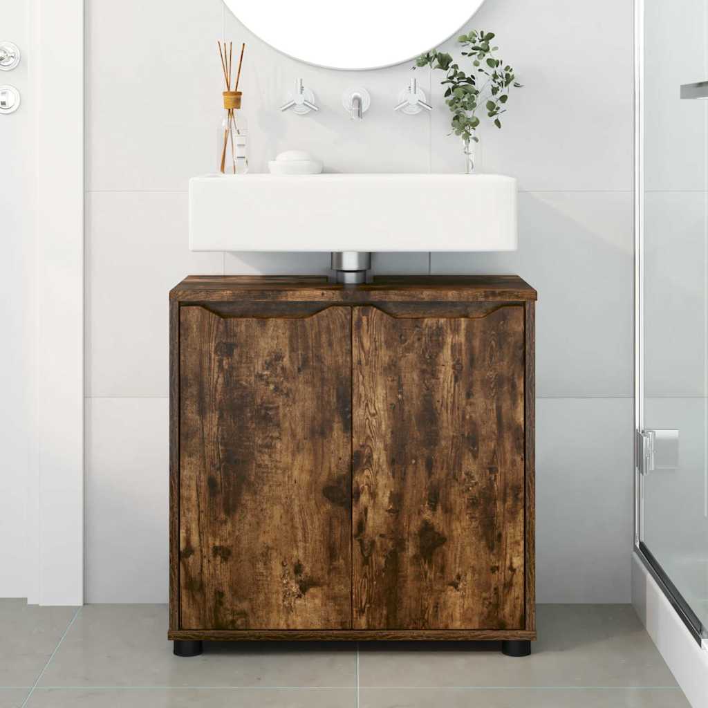 Mobile per lavabo da bagno Rovere fumé 60 x 30 x 60 cm 888752
