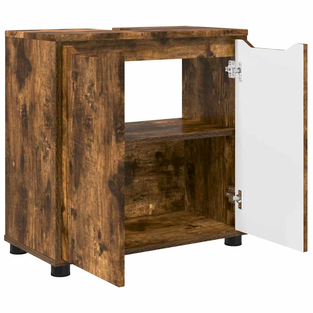 Mobile per lavabo da bagno-Armadietto da bagno Rovere fum¨¦ 60 x 30 x 60 cm