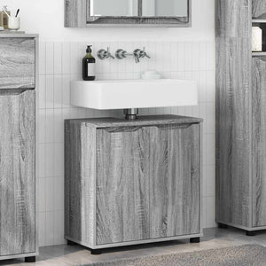 Mobile per lavabo da bagno-Armadietto da bagno Grigio Sonoma 60 x 30 x 60 cm