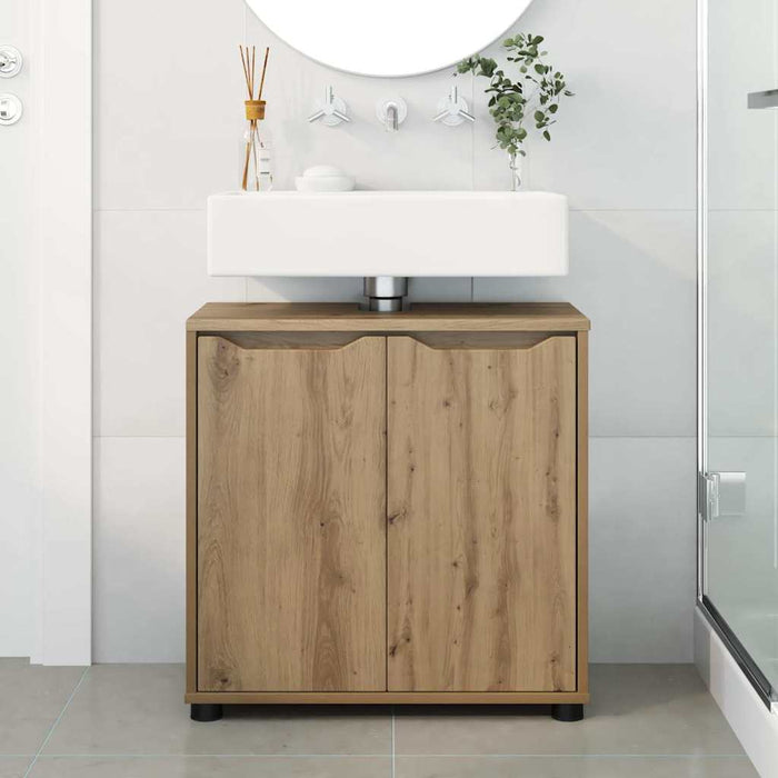 Mobile per lavabo da bagno Rovere artigianale 60 x 30 x 60 cm 888756