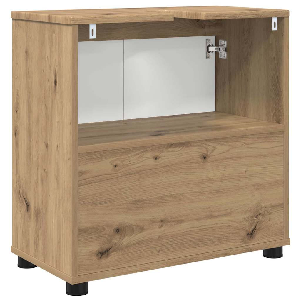 Mobile per lavabo da bagno-Armadietto da bagno Rovere artigianale 60 x 30 x 60 cm