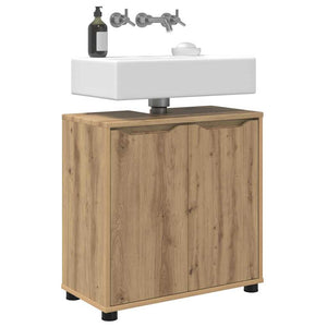 Mobile per lavabo da bagno-Armadietto da bagno Rovere artigianale 60 x 30 x 60 cm