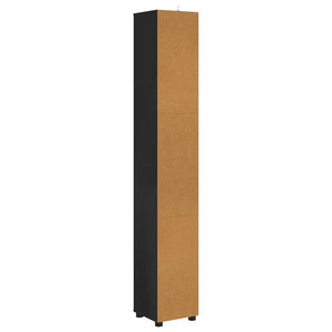 Mobile da Bagno Nero 30,5 x 30 x 195 cm Legno multistrato 888758