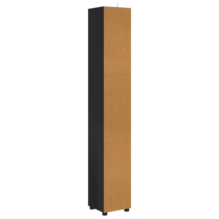 Mobile da Bagno Nero 30,5 x 30 x 195 cm Legno multistrato 888758
