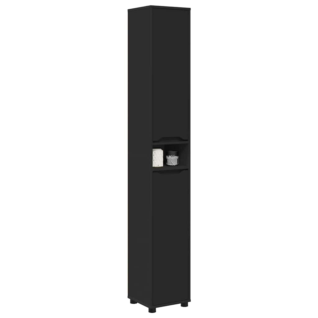 Mobile da Bagno Nero 30,5 x 30 x 195 cm Legno multistrato 888758