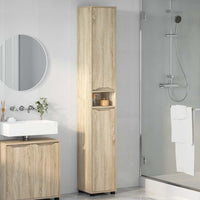 Mobile da Bagno con porta Rovere Sonoma 30,5 x 30 x 195 cm 888759