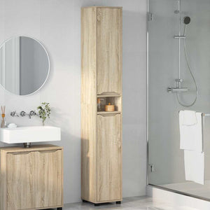 Mobile da Bagno con porta Rovere Sonoma 30,5 x 30 x 195 cm 888759