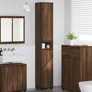 Mobile da Bagno con porta Rovere Marrone 30,5 x 30 x 195 cm 888764