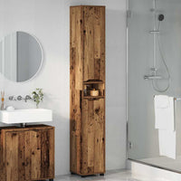 Mobile da Bagno con porta Legno vecchio 30,5 x 30 x 195 cm 888765