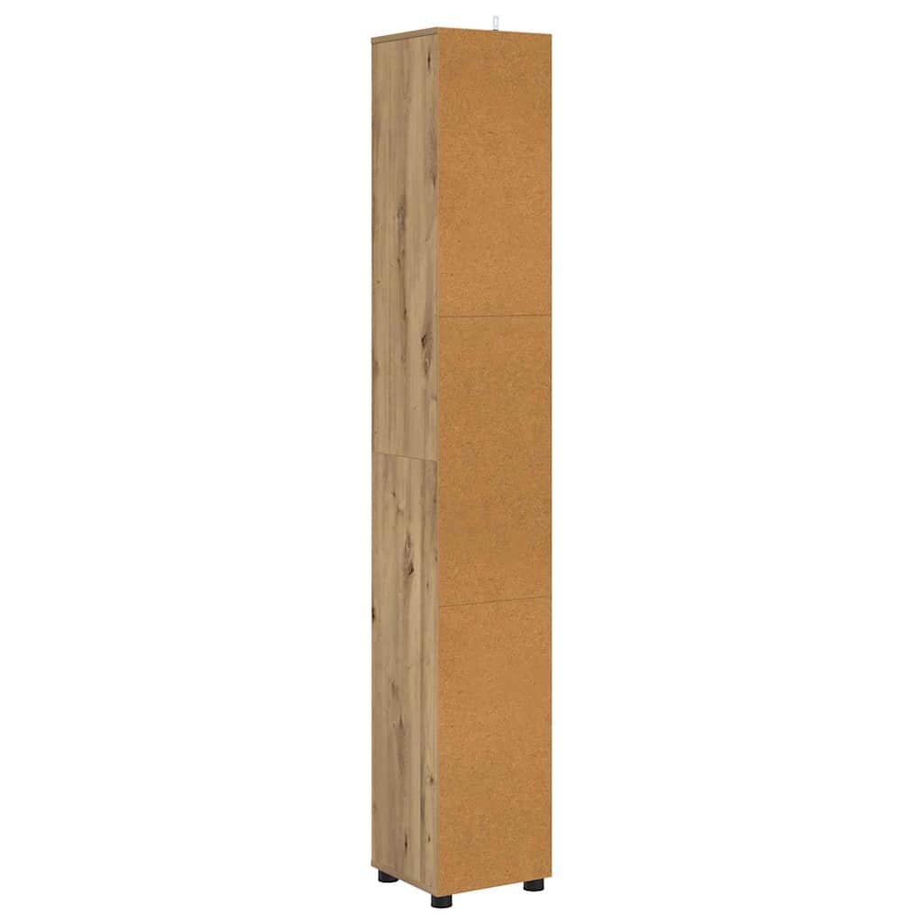 Mobile da Bagno con porta Rovere artigianale 30,5 x 30 x 195 cm 888766