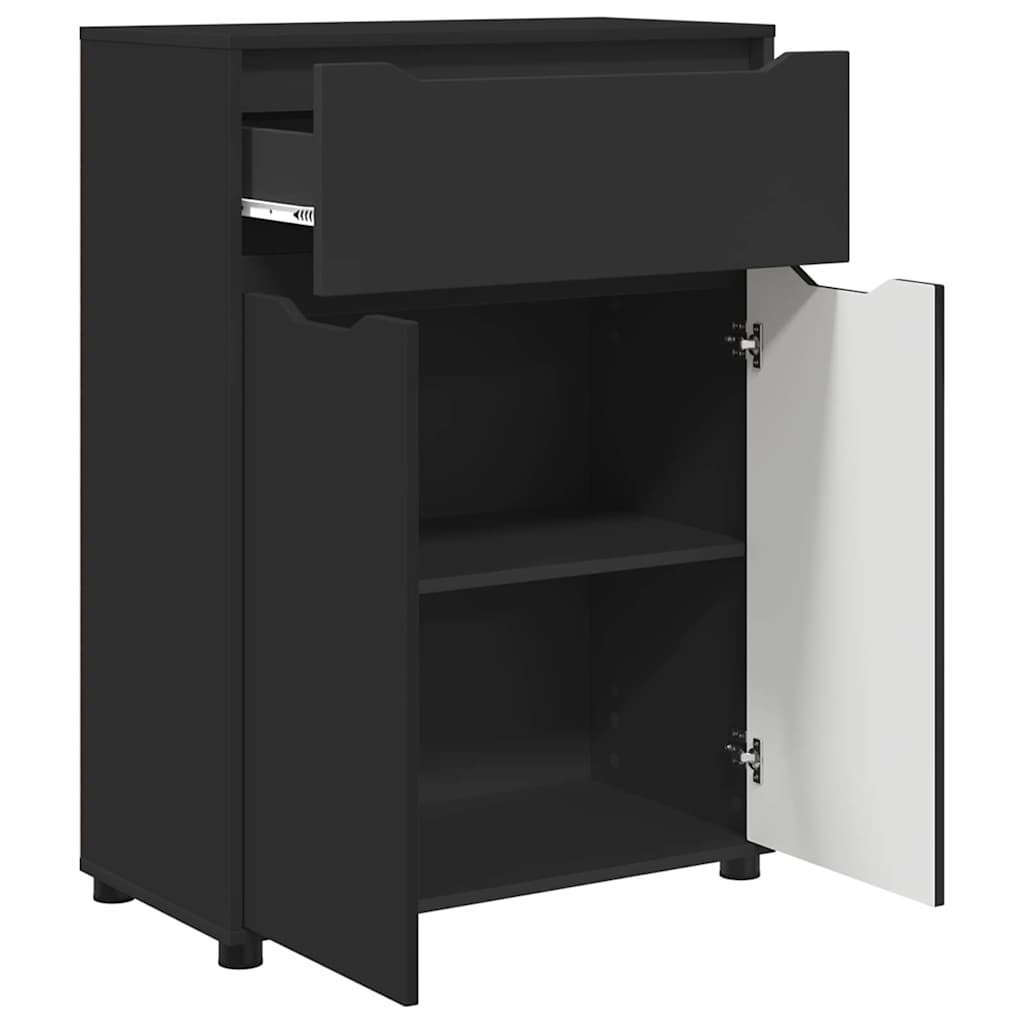 Mobile da Bagno Nero 72,5 x 36,5 x 100 cm Legno multistrato 888768