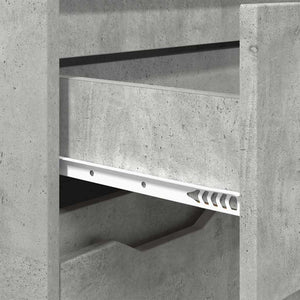 Mobile da Bagno con porta Grigio cemento 72,5 x 36,5 x 100 cm 888770