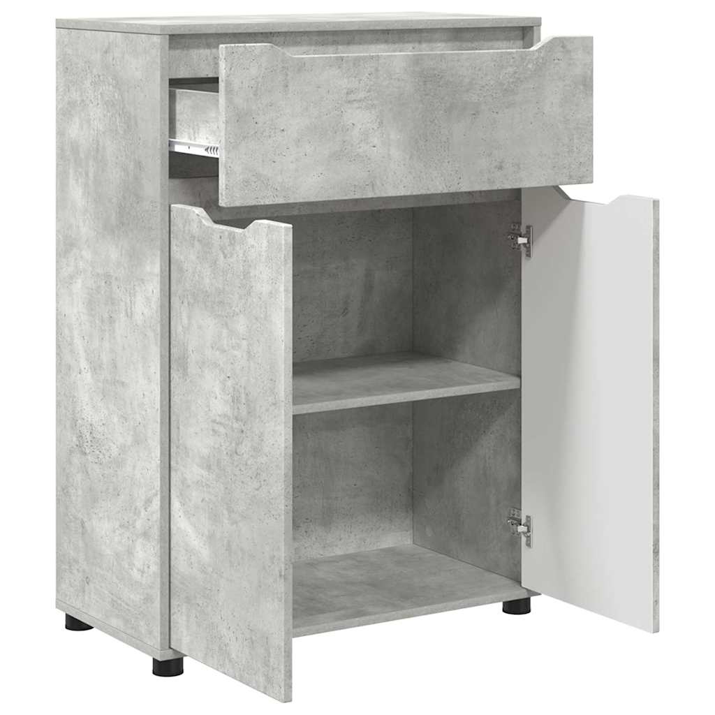 Mobile da Bagno con porta Grigio cemento 72,5 x 36,5 x 100 cm 888770