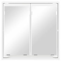 Mobiletto per specchio da bagno-Armadietto a Specchio da Bagno Bianco 60 x 20 x 60 cm