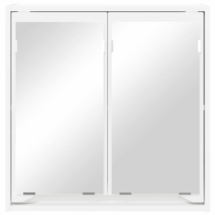 Mobiletto per specchio da bagno-Armadietto a Specchio da Bagno Bianco 60 x 20 x 60 cm