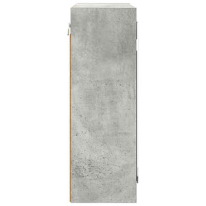 Mobiletto per specchio da bagno-Armadietto a Specchio da Bagno Grigio cemento 60 x 20 x 60 cm