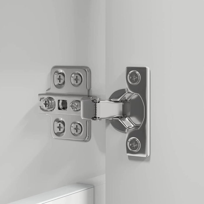 Mobiletto per specchio da bagno-Armadietto a Specchio da Bagno Bianco Lucido 60 x 20 x 60 cm