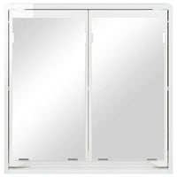 Mobiletto per specchio da bagno Bianco Lucido 60 x 20 x 60 cm 888781