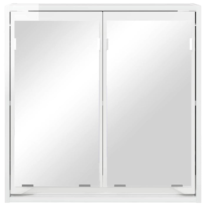 Mobiletto per specchio da bagno Bianco Lucido 60 x 20 x 60 cm 888781