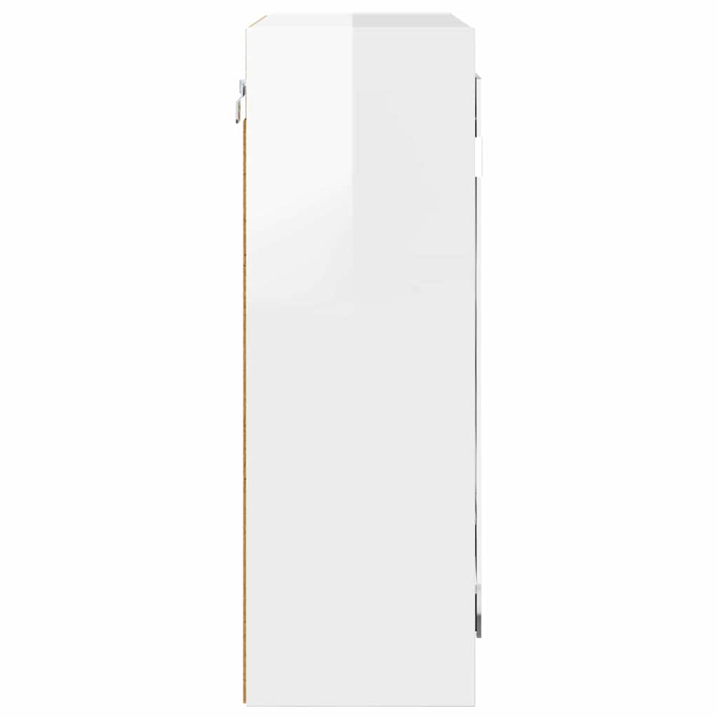 Mobiletto per specchio da bagno-Armadietto a Specchio da Bagno Bianco Lucido 60 x 20 x 60 cm