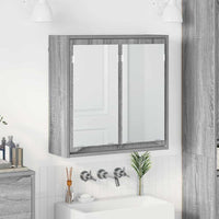 Mobiletto per specchio da bagno Grigio Sonoma 60 x 20 x 60 cm 888783