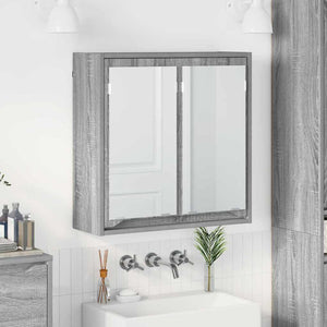 Mobiletto per specchio da bagno Grigio Sonoma 60 x 20 x 60 cm 888783