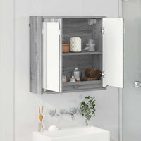 Mobiletto per specchio da bagno Grigio Sonoma 60 x 20 x 60 cm 888783