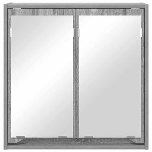 Mobiletto per specchio da bagno Grigio Sonoma 60 x 20 x 60 cm 888783