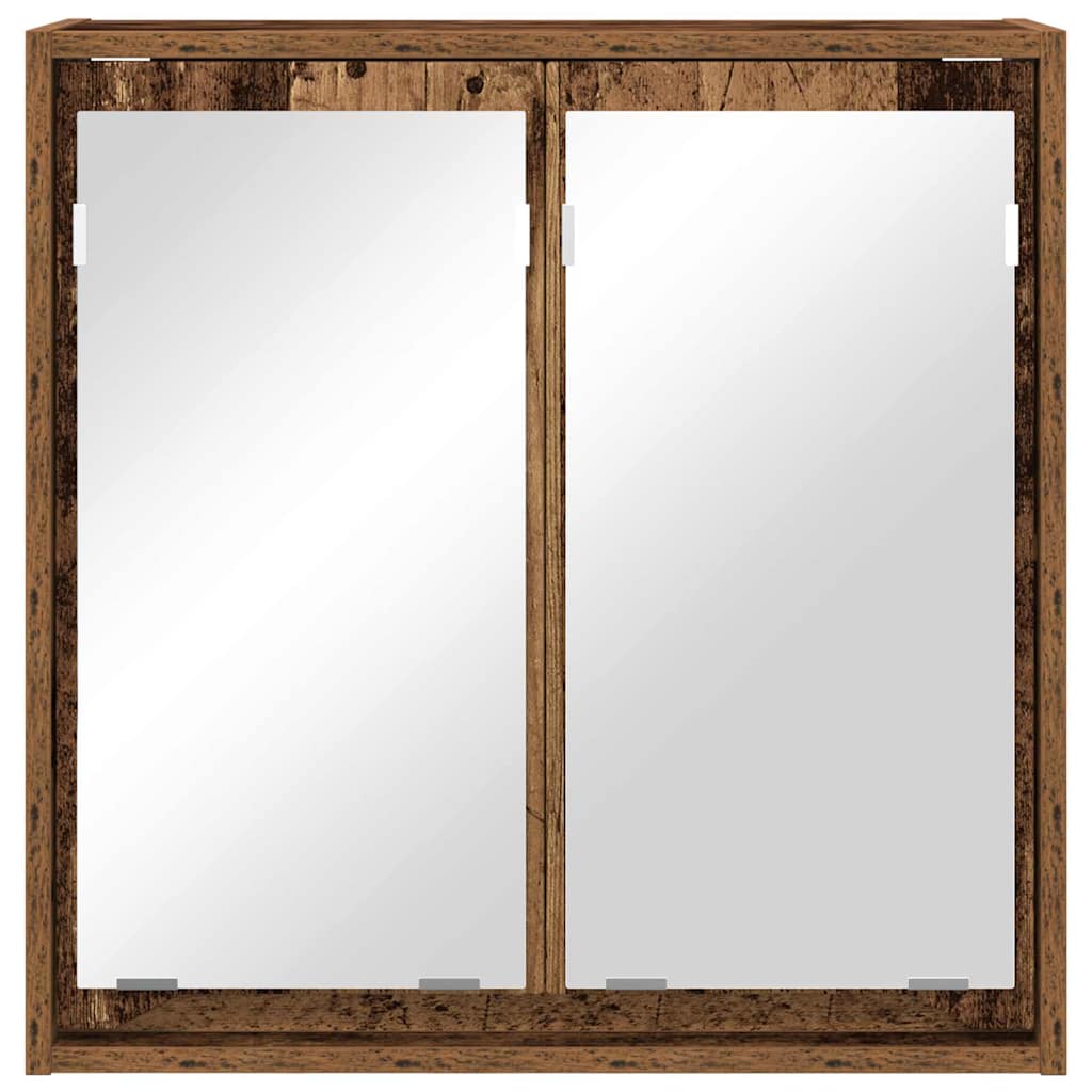 Mobiletto per specchio da bagno Legno vecchio 60 x 20 x 60 cm 888785