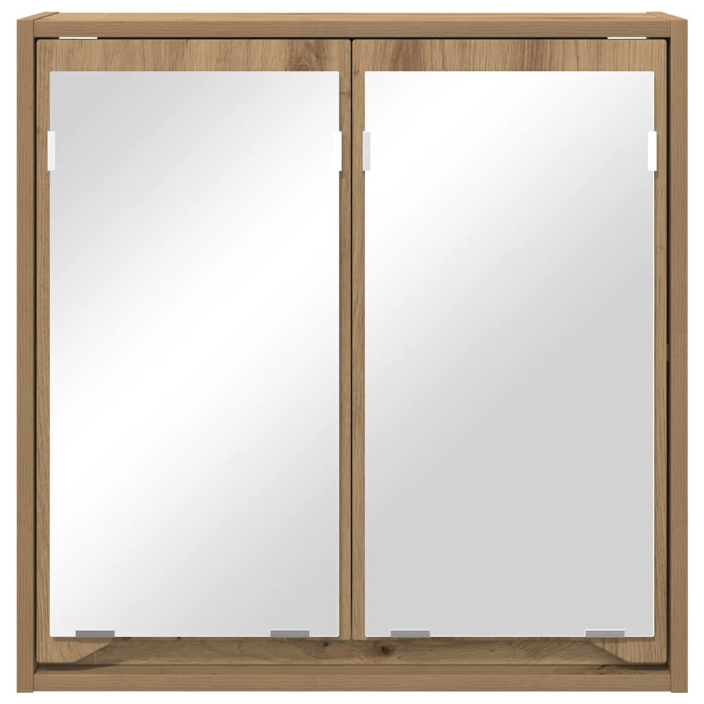 Mobiletto per specchio da bagno con porta Rovere artigianale 888786