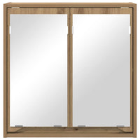 Mobiletto per specchio da bagno con porta Rovere artigianale 888786