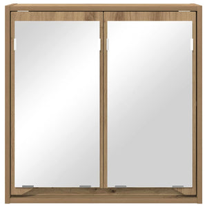 Mobiletto per specchio da bagno con porta Rovere artigianale 888786