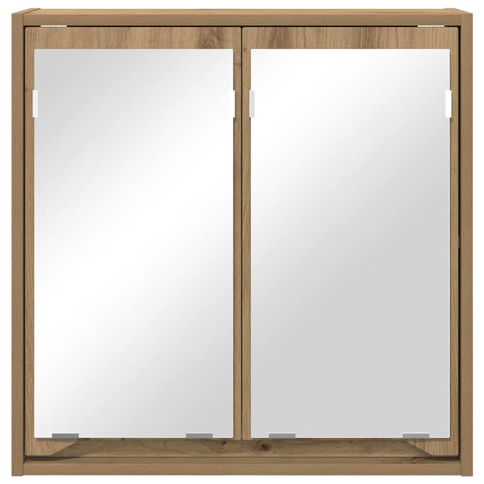 Mobiletto per specchio da bagno con porta Rovere artigianale 888786