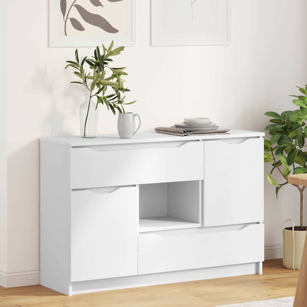 Credenza con cassetto Bianco 100 x 30 x 65,6 Legno multistrato 888787