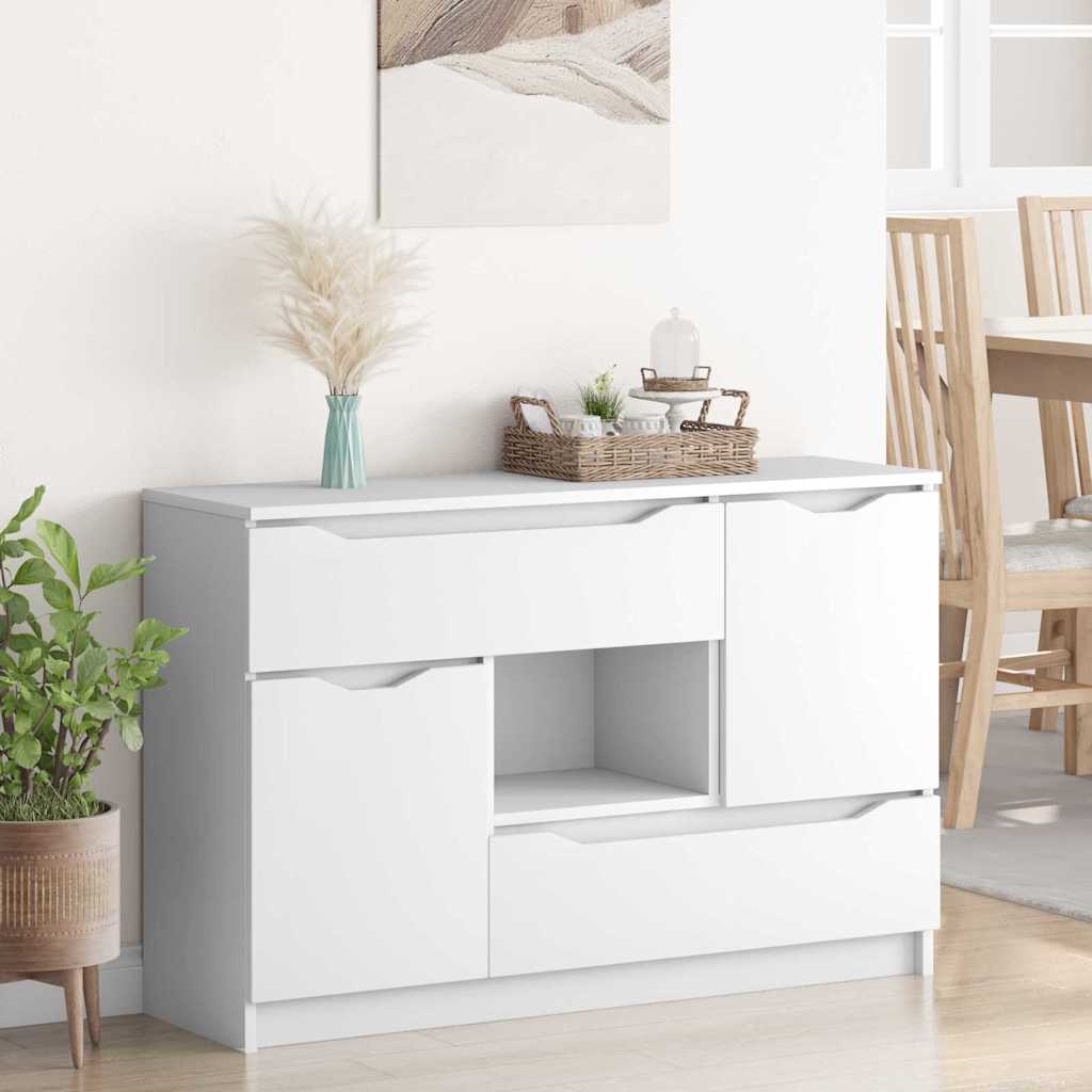 Credenza con cassetto Bianco 100 x 30 x 65,6 Legno multistrato 888787