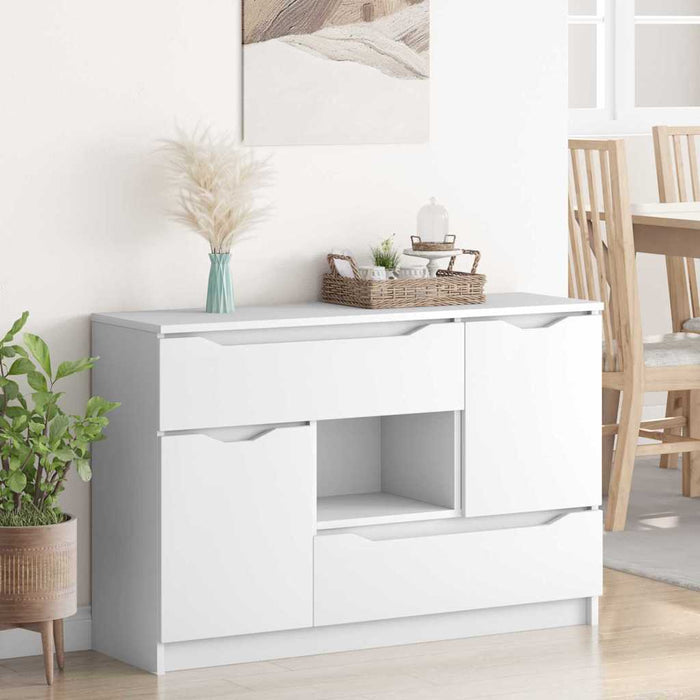 Credenza con cassetto Bianco 100 x 30 x 65,6 Legno multistrato 888787