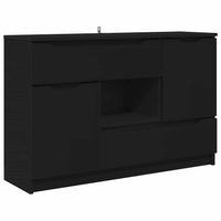 Credenza con cassetto Nero 100 x 30 x 65,6 Legno multistrato 888788