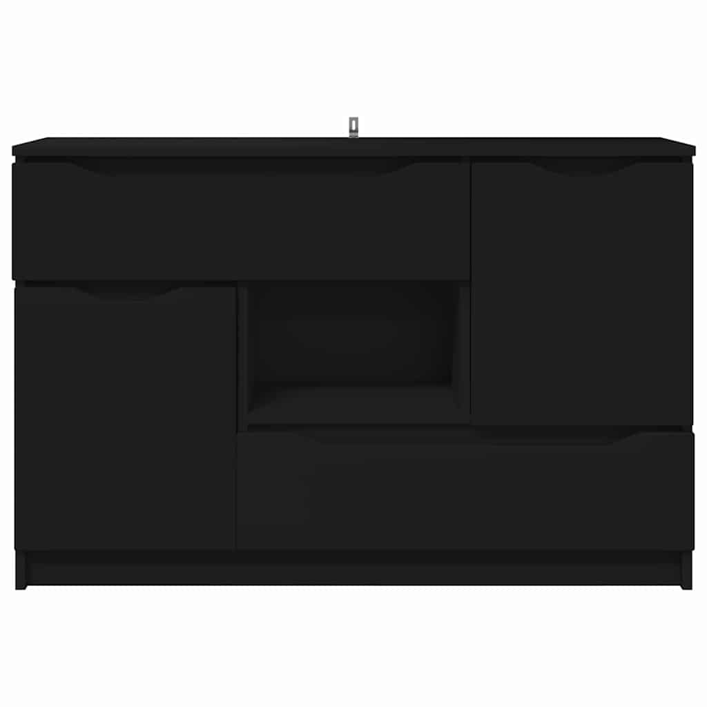 Credenza con cassetto Nero 100 x 30 x 65,6 Legno multistrato 888788