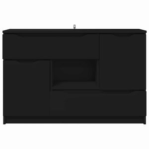 Credenza con cassetto Nero 100 x 30 x 65,6 Legno multistrato 888788