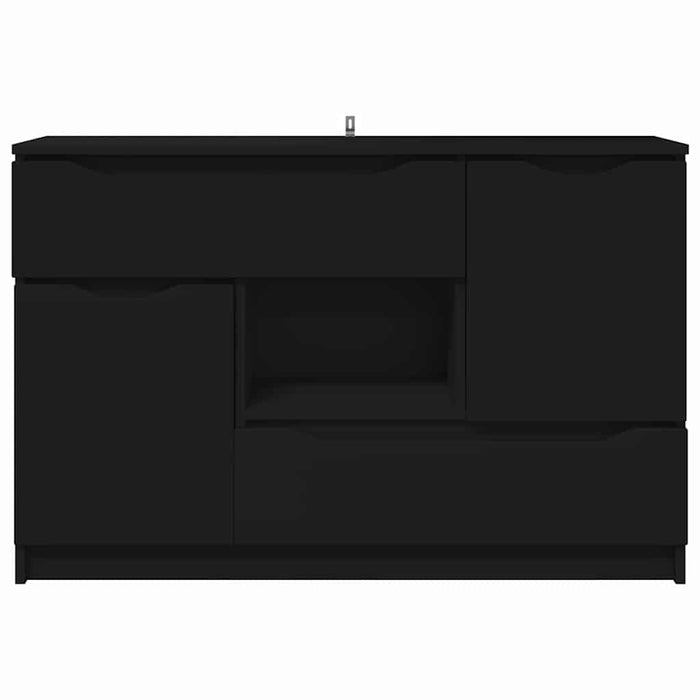 Credenza con cassetto Nero 100 x 30 x 65,6 Legno multistrato 888788