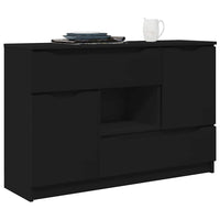 Credenza con cassetto Nero 100 x 30 x 65,6 Legno multistrato 888788